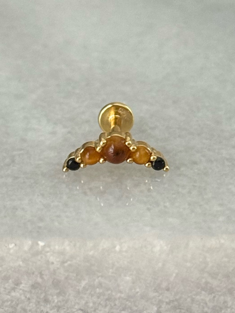 Gold Tiger Eye Gem Arch Cartilage Earring 

Brand New